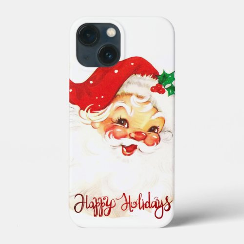 Happy HolidaysSanta Claus Retro iPhone 13 Mini Case