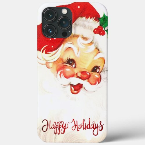 Happy HolidaysSanta Claus Retro  iPhone 13 Pro Max Case