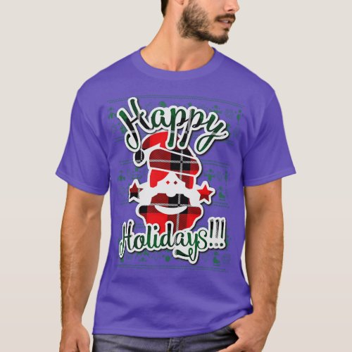 Happy Holidays Santa Claus T_Shirt