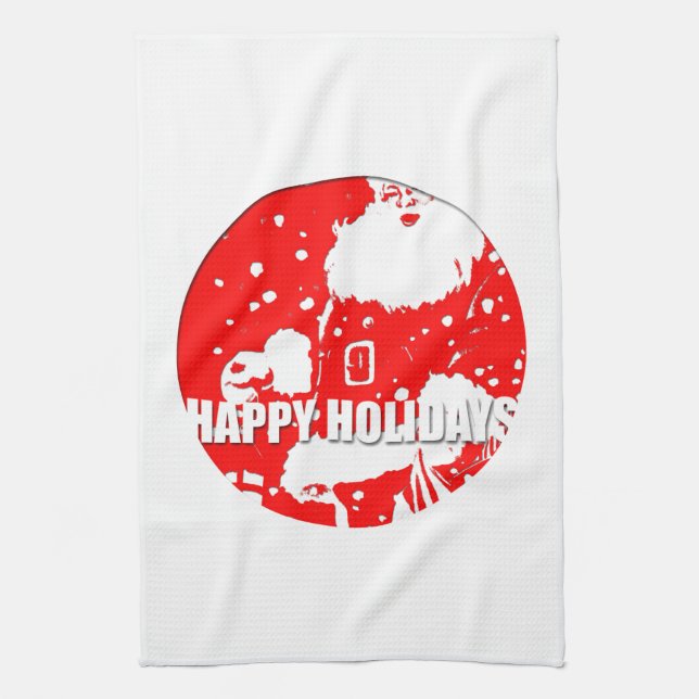 Happy Holidays - Santa Claus - Towel (Vertical)