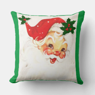 Happy Holidays Santa Large Throw Pillow