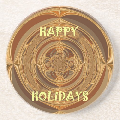 Happy Holidays Seamless Hakuna Matata Seasonal Gif Sandstone Coaster