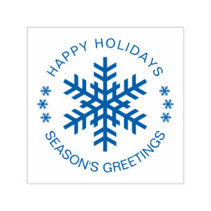Happy Holidays Seasons Greetings customizable Self-inking Stamp
