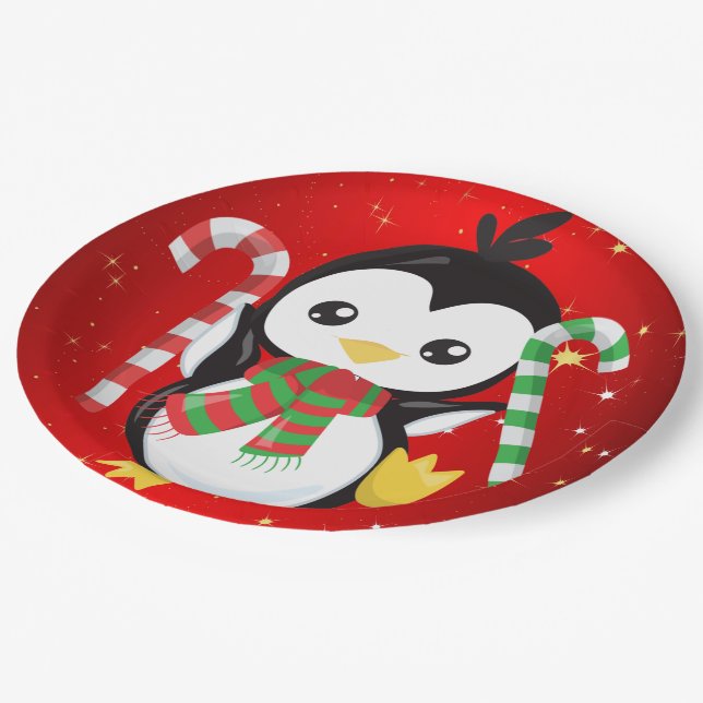 Happy Holidays  Size: 9" Paper Plates (Angled)