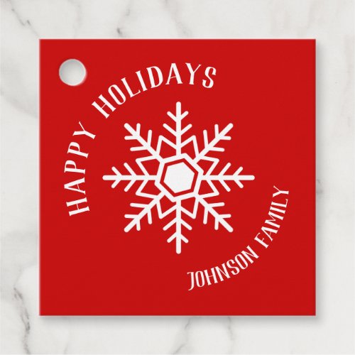 Happy Holidays _ Snowflake Favor Tags