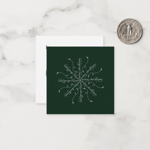 Happy Holidays Snowflake Green ToFrom Gift Card