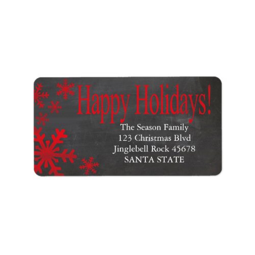 Happy Holidays snowflakes Holiday Address Label