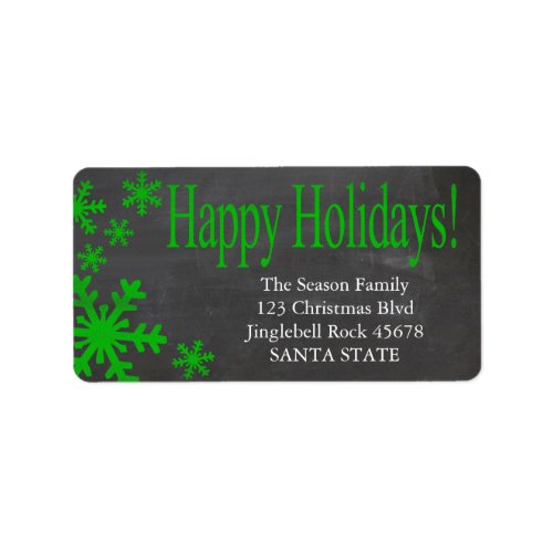 Happy Holidays snowflakes Holiday Address Label