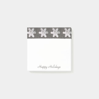Happy Holidays Snowflakes Notes
