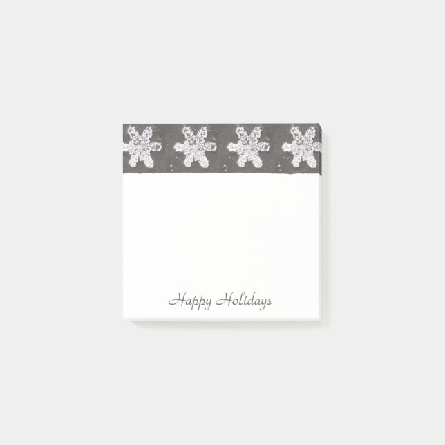 Happy Holidays Snowflakes Notes (Front)