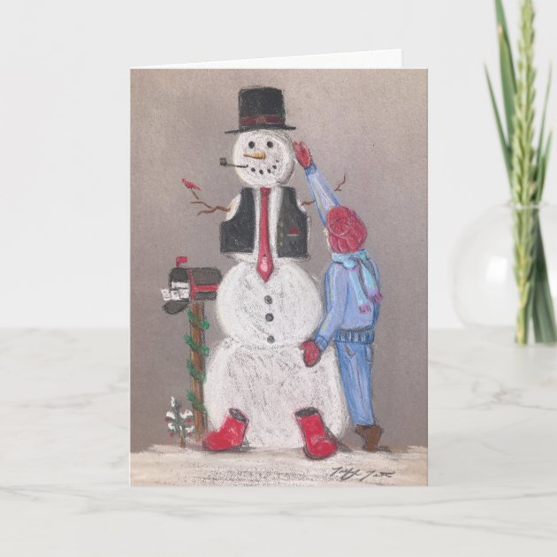 Happy Holidays Snowman Invitation