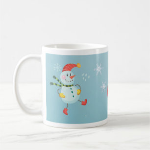 Happy Holidays Snowman Coffee Mug