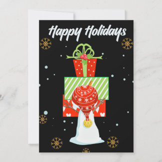 Happy Holidays Snowman Gifts Winter Greeting Card