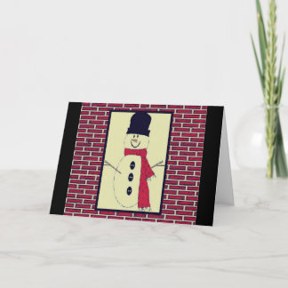 Happy Holidays - Snowman - Greeting Card