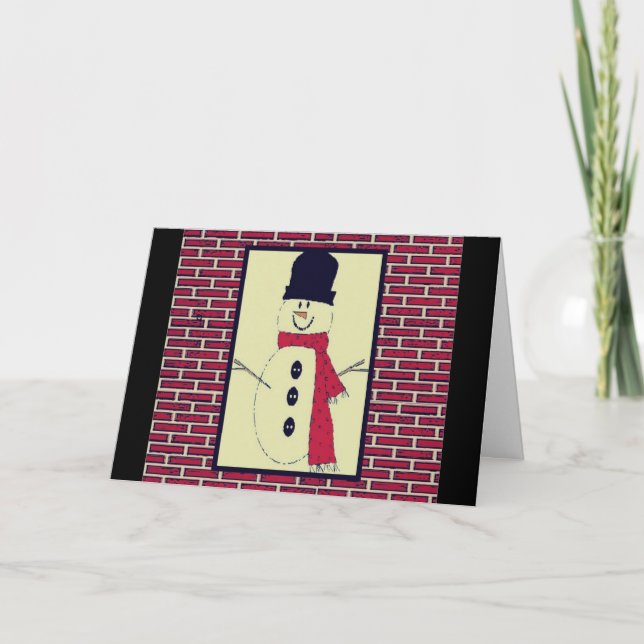 Happy Holidays - Snowman - Greeting Card (Front)