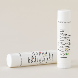 Happy Holidays Snowman Lip Balm