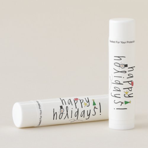 Happy Holidays Snowman Lip Balm