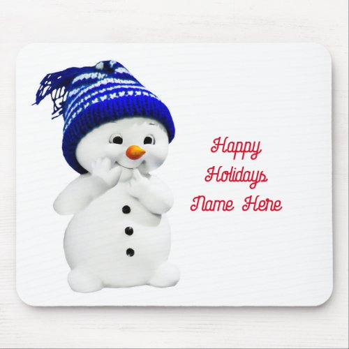 Happy Holidays Snowman Mousepad