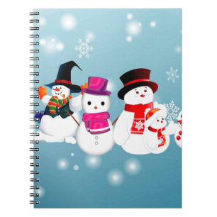 Happy Holidays Snowmen Notebook