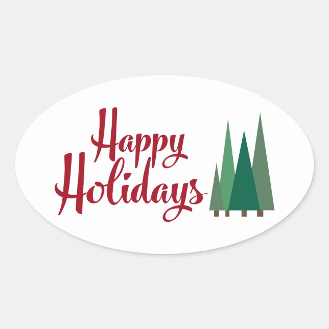 Happy Holidays Sticker (Front)