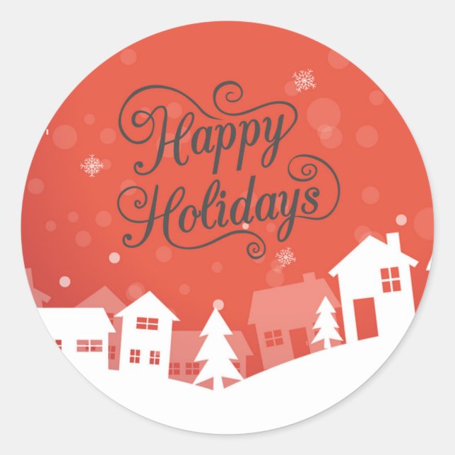 Happy Holidays Sticker (Front)