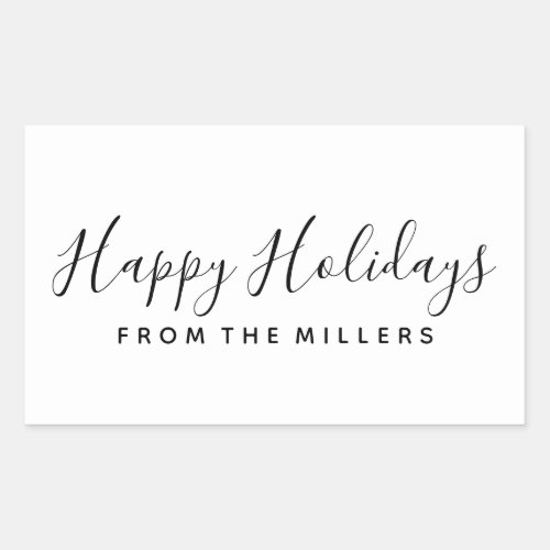 Happy Holidays Sticker Script Personalized
