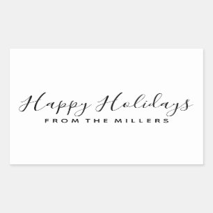 Happy Holidays Sticker Script Personalized
