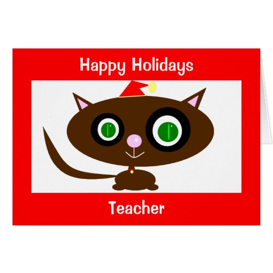 Happy Holidays, Teacher Card | Zazzle