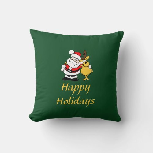 Happy Holidays Throw Pillow