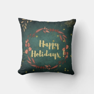 Happy Holidays Throw Pillow