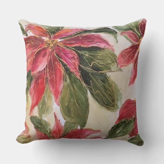 Happy Holidays Throw Pillow (Front)