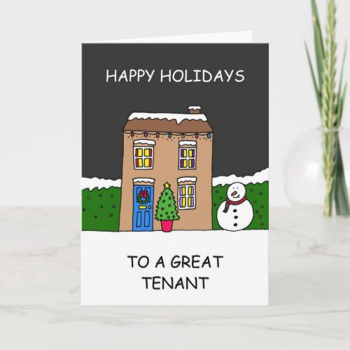 Happy Holidays to a Great Tenant Card