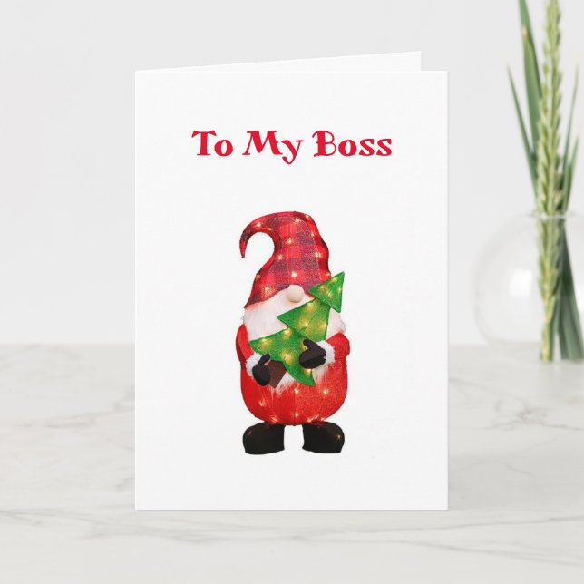 HAPPY HOLIDAYS TO MY **BOSS** HOLIDAY CARD (Front)