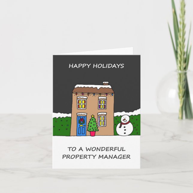 Happy Holidays to Property Manager Card (Front)