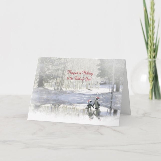 Happy Holidays to the Both of You Two Of You Cute Holiday Card (Front)