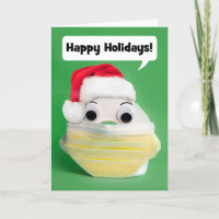 Happy Holidays Toilet Paper in Covid Face Mask