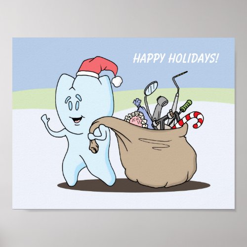 HAPPY HOLIDAYS Tooth Poster