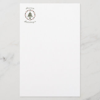 Happy Holidays Tree Stationery