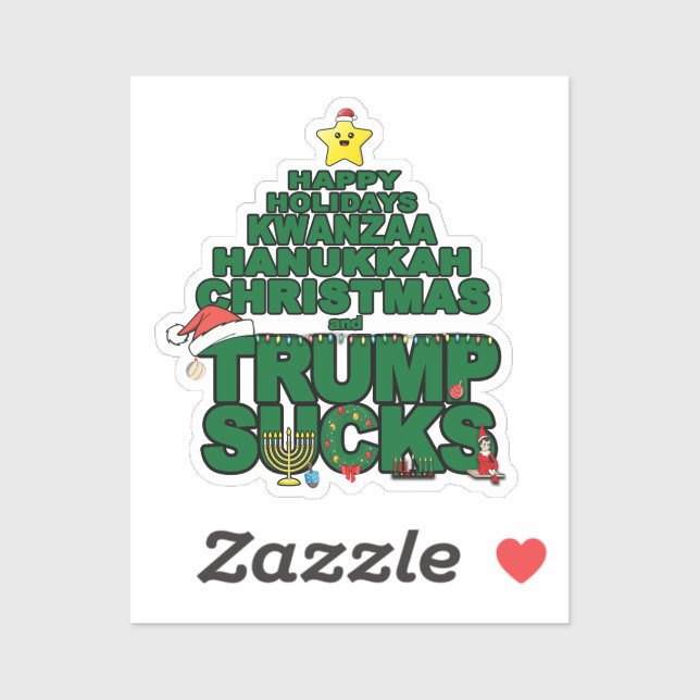 Happy Holidays Trump Sucks Sticker (Sheet)