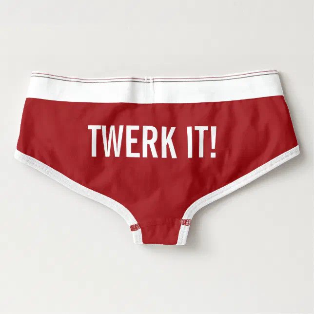 Happy Holidays TWERK IT custom text underwear Zazzle