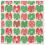 Happy Holidays Ugly Christmas Sweater Pattern Fabric
