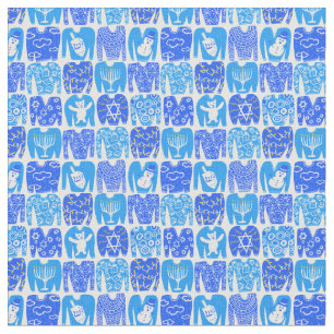 Happy Holidays Ugly Hannukah Sweater Pattern Fabric