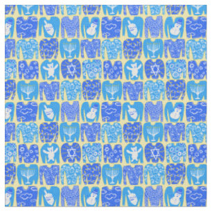 Happy Holidays Ugly Hannukah Sweater Pattern Fabric