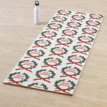 Happy Holidays Vintage Holly Christmas Wreath