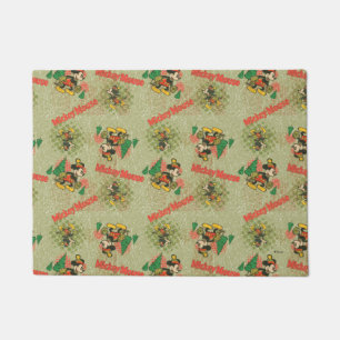 Happy Holidays Vintage Mickey Mouse Christmas Doormat