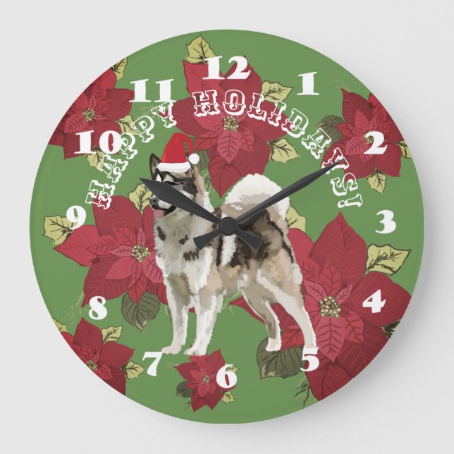 Happy Holidays Wall Clock (Front)