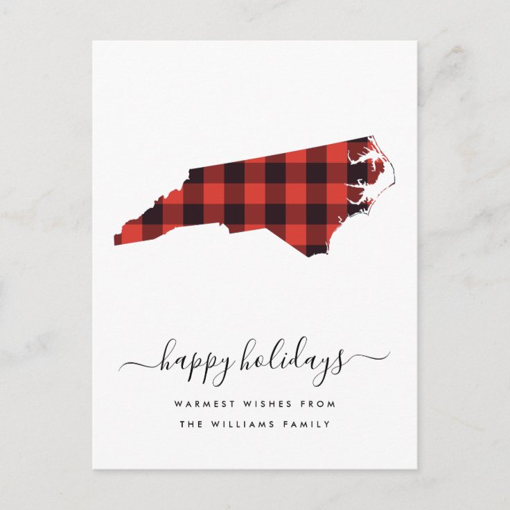 Happy Holidays Warm North Carolina Postcard Zazzle