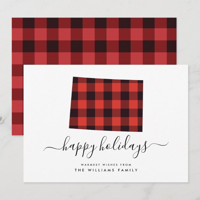 HAPPY HOLIDAYS Warm Wishes From Colorado (Front/Back)