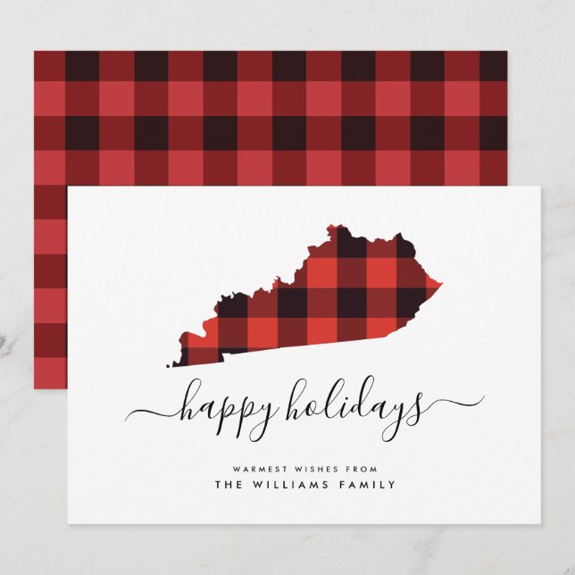 HAPPY HOLIDAYS Warm Wishes From Kentucky (Front/Back)