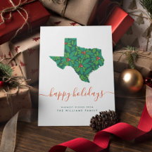 HAPPY HOLIDAYS Warm Wishes From Texas